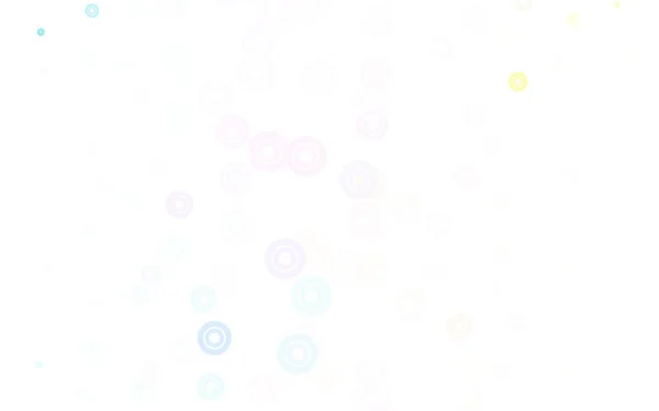 Light Blue Yellow Vector Pattern Spheres Glitter Abstract Illustration Blurred — Stock Vector