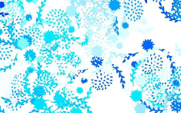 Hellblauer Vektor Natürlicher Hintergrund Mit Blumen Rosen Blumen Mit Farbverlauf — Stockvektor