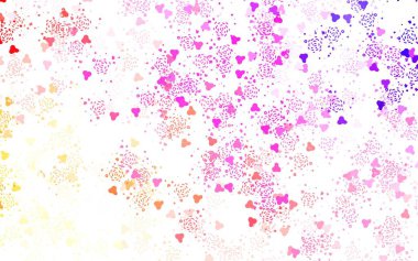 Açık Pembe, Memphis şekilli sarı vektör arkaplan. Renkli rastgele şekillerle modern soyut illüstrasyon. İşiniz için en iyi akıllı tasarım.