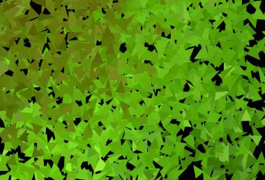 Koyu yeşil, üçgenli sarı vektör arkaplan. Doğa tarzında üçgenleri olan güzel bir çizim. İşiniz için en iyi akıllı tasarım.