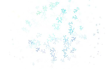 Yapay zekanın formlarıyla ışık çok renkli vektör arkaplanı. Soyut şablondaki yapay zeka şekilleriyle parlayan illüstrasyon. Zeka ve yenilik reklamları için şablon.