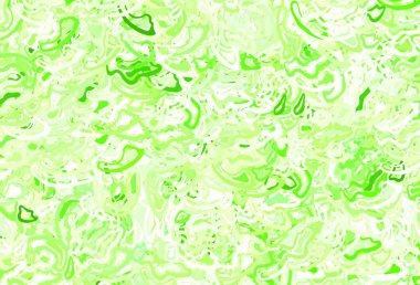 Açık yeşil, Memphis şekilli sarı vektör arkaplan. Soyut gradyan şekilli basit renkli çizimler. Bir cep telefonu için arka plan.