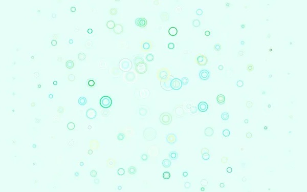 Bleu Clair Fond Vectoriel Vert Avec Bulles Illustration Abstraite Avec — Image vectorielle