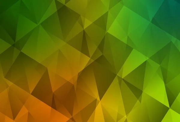 Hellgrünes Gelbes Vektorabstrakt Polygonales Muster Moderne Abstrakte Illustration Mit Dreiecken — Stockvektor