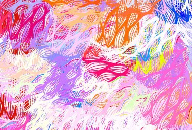 Eğri çizgileri olan açık renkli vektör dokusu. Kavisli çizgilerden oluşan parlak bir illüstrasyon. Posterler ve afişler için iş tasarımı.