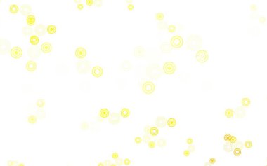 Açık Turuncu vektör arkaplan ve noktalar. Doğa tarzında bulanık halkaları olan güzel renkli çizimler. Reklamlar, broşürler için desen.