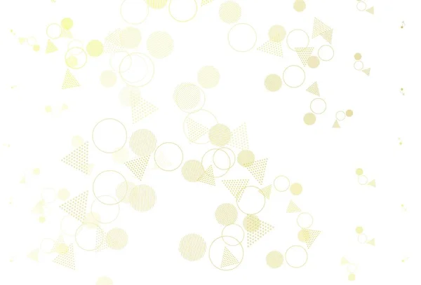 Ανοιχτό Κίτρινο Διανυσματικό Μοτίβο Πολυγωνικό Στυλ Κύκλους Κύκλοι Γραμμές Αφηρημένο — Διανυσματικό Αρχείο