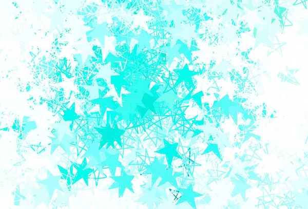 Plantilla Vectorial Light Green Con Estrellas Del Cielo Ilustración Abstracta — Archivo Imágenes Vectoriales