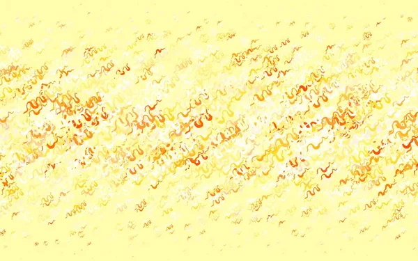 Texture Vectorielle Orange Clair Avec Des Lignes Courbées Illustration Colorée — Image vectorielle