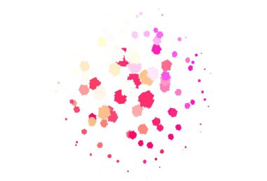 Açık pembe, rastgele şekilli sarı vektör deseni. Renkli rastgele şekillerle modern soyut illüstrasyon. Kartvizitiniz için modern tasarım.