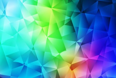 Açık mavi, yeşil vektör düşük polimerli doku. Origami tarzında gradyan ile geometrik çizim. Web siteniz için yeni bir doku.