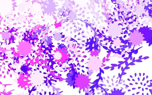 Luz Púrpura Rosa Vector Elegante Patrón Con Flores Rosas Ilustración — Vector de stock