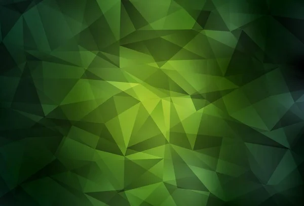 Disposition Abstraite Polygone Vectoriel Vert Foncé Une Toute Nouvelle Illustration — Image vectorielle