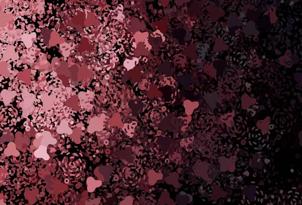 Dunkelrosa Rotes Vektormuster Mit Zufälligen Formen Illustration Mit Farbenfrohen Verlaufsformen — Stockvektor