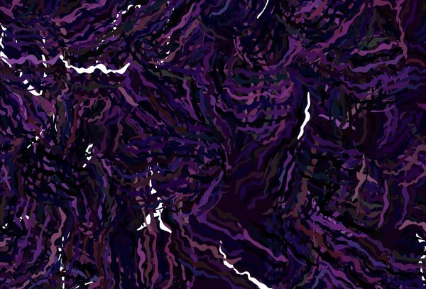 濃い紫 曲線のピンクベクトルの背景 線で抽象的なイラストをキラキラさせます ポスター バナーのビジネスデザイン — ストックベクタ