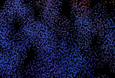 Koyu mavi, renkli çizgileri olan kırmızı vektör dokusu. Çizgilerle modern geometrik soyut çizim. İş ilanınız için akıllı tasarım.