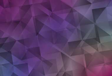 Çok renkli ışık vektörü soyut çokgen arkaplan. Üçgenlerden oluşan parlayan çokgen çizimler. Broşürünüz için yepyeni bir tasarım..