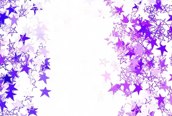 Patrón Vector Púrpura Claro Con Estrellas Navidad Ilustración Colores Brillantes — Vector de stock