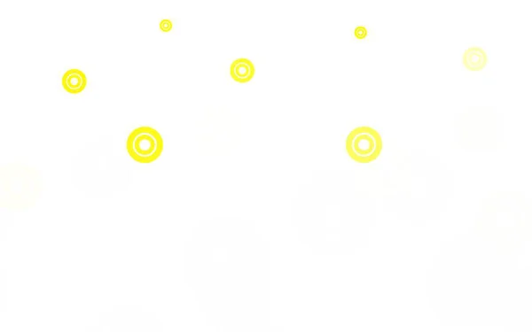 Disposition Vectorielle Jaune Clair Avec Des Formes Circulaires Illustration Abstraite — Image vectorielle