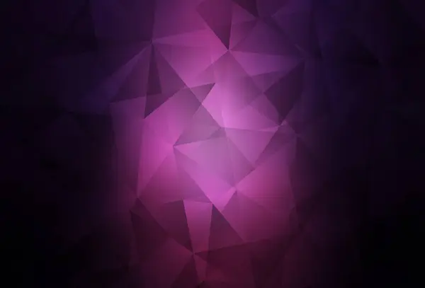 Шаблон Векторных Треугольников Темно Розового Цвета Многоугольная Абстрактная Иллюстрация Градиентом — стоковый вектор