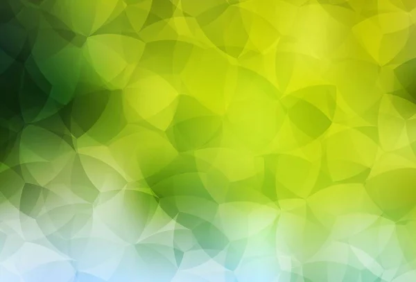 Světle Zelená Žlutá Vektorová Abstraktní Mozaika Kreativní Ilustrace Polotónovém Stylu — Stockový vektor