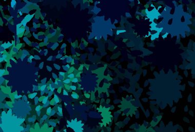 Koyu mavi, kaotik şekilli sarı vektör şablonu. Soyut gradyan şekilli basit renkli çizimler. Bir cep telefonu için arka plan.