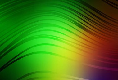 Açık yeşil, eğri çizgileri olan kırmızı vektör düzeni. Eğimli çizgileri olan zarif parlak bir illüstrasyon. İşiniz için en iyi tasarım.