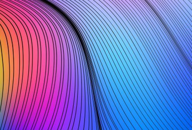 Açık mavi, kırmızı vektör dokusu ve ince çizgileri var. Değişken çizgileri olan renkli soyut çizimler. Reklamınız için yepyeni tasarım..