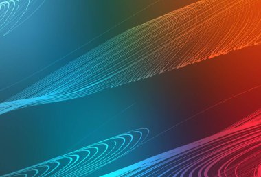 Açık mavi, kırmızı vektör bulanık ve renkli desen. Gradyan tasarımlı, soyut, ışıltılı çizimler. Tasarımlar için arka plan.