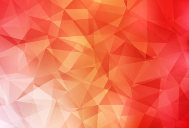 Açık kırmızı, sarı vektör çokgen şablon. Origami tarzında gradyan ile geometrik çizim. Marka kitabınız için yeni şablon.