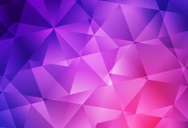 Светло Фиолетовый Розовый Полигональный Фон Красочная Абстрактная Иллюстрация Треугольниками Совершенно — стоковый вектор