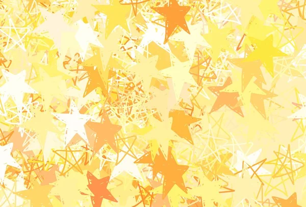 Светло Оранжевая Векторная Раскладка Яркими Звездами Современная Геометрическая Абстрактная Иллюстрация — стоковый вектор