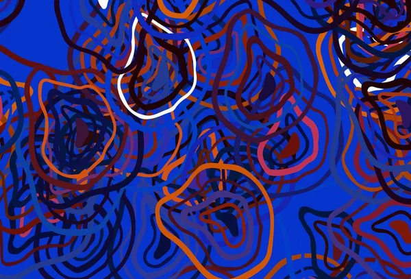 Світло Блакитне Червоне Векторне Компонування Вигнутими Лініями Геометрична Ілюстрація Абстрактному — стоковий вектор