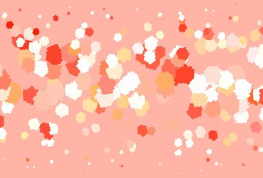 Açık yeşil, Memphis şekilli kırmızı vektör arkaplan. Modern tarzda değişen renkli kaotik formlar. İşiniz için en iyi akıllı tasarım.