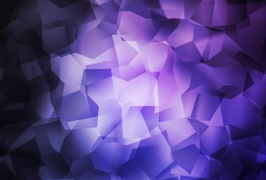 Koyu mor vektör üçgen arkaplan. Üçgenli renkli soyut çizimler. Cep telefonunun arka planının şablonu.