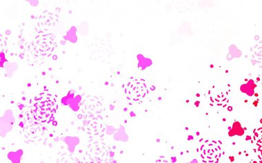 Soyut şekilli açık pembe vektör arkaplanı. Soyut tarzda rengarenk gradyan şekilleri olan bir resim. İşiniz için en iyi akıllı tasarım.