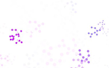 Yapay zeka verileriyle açık mor vektör arkaplanı. Yapay zeka bağlantılarıyla basit bir şekilde renkli tasarım. Bilim için desen, geleceksel tasarımlar..