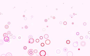 Açık Mor, diskli pembe vektör dokusu. Doğa tarzında renkli baloncuklu soyut illüstrasyon. Marka kitabınız için yeni şablon.