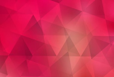 Açık kırmızı, sarı vektör eğimli üçgen şablonu. Çokgen tarzda tamamen yeni bir renk çizimi. Pankartın için tamamen yeni bir şablon.