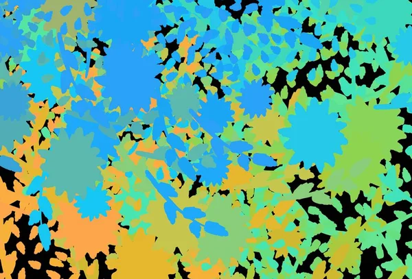 Texture Vectorielle Bleu Clair Jaune Avec Des Formes Abstraites Illustration — Image vectorielle