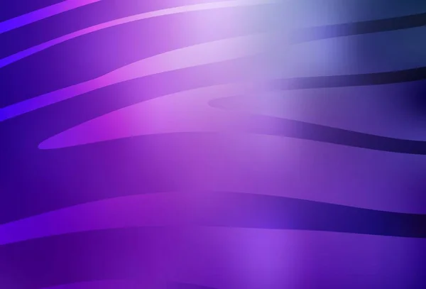 Светло Фиолетовый Розовый Вектор Изогнутыми Линиями Цветная Иллюстрация Простом Кривом — стоковый вектор