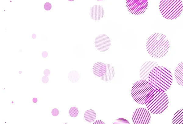 Textura Vectorial Rosa Claro Com Discos Ilustração Abstrata Com Bolhas — Vetor de Stock