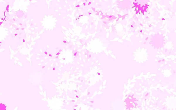 Light Purple Pink Vector Elegant Background Flowers Roses Colorful Illustration — Stock Vector
