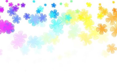 Açık Çokrenkli vektör karalama arkaplanı çiçeklerle. Çiçeklerle bulanık şekilli yaratıcı çizimler. Web sitesi yöneticileri ve tasarımları için desen.