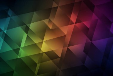 Koyu yeşil, kırmızı vektör çokgen şablon. Yarım ton şeklinde, üçgenli yaratıcı illüstrasyon. İş tasarımınız için yepyeni bir tarz.