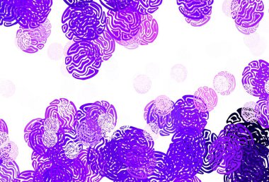 Kaotik şekilli açık mor vektör şablonu. Renkli rastgele şekillerle modern soyut illüstrasyon. Bir cep telefonu için arka plan.