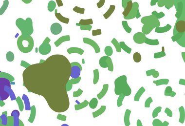 Karmaşık şekilli hafif çokrenkli vektör şablonu. Rastgele şekillerle soyut tarzda dekoratif tasarım. Kartvizitiniz için modern tasarım.