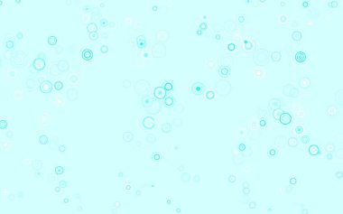 Dairesel açık yeşil vektör şablonu. Bulanık dekoratif tasarım baloncuklu soyut tarzda. Poster ve web siteleri için tasarım.