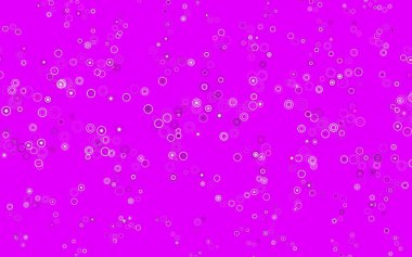Açık Mor, noktalı pembe vektör arkaplan. Doğa tarzında bulanık halkaları olan güzel renkli çizimler. Güzel web siteleri için desen.
