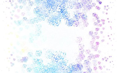 Açık mavi, kıvrımlı yeşil vektör dokusu. Basit çizgilerle renkli gradyan çizimi. İş tasarımınız için şablon.